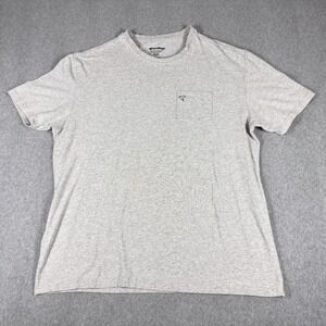 Birddogs Men's XXL Crew Neck T-Shirt Gray Short Sleeve Pocket Logo Tee Stretch